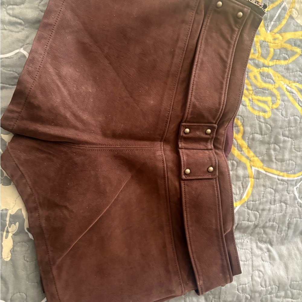 Free People micro mini faux suede cargo skort size 4 - Picture 5 of 8